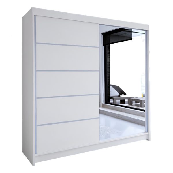 Klizni plakar ARTI 3 - belo/belo