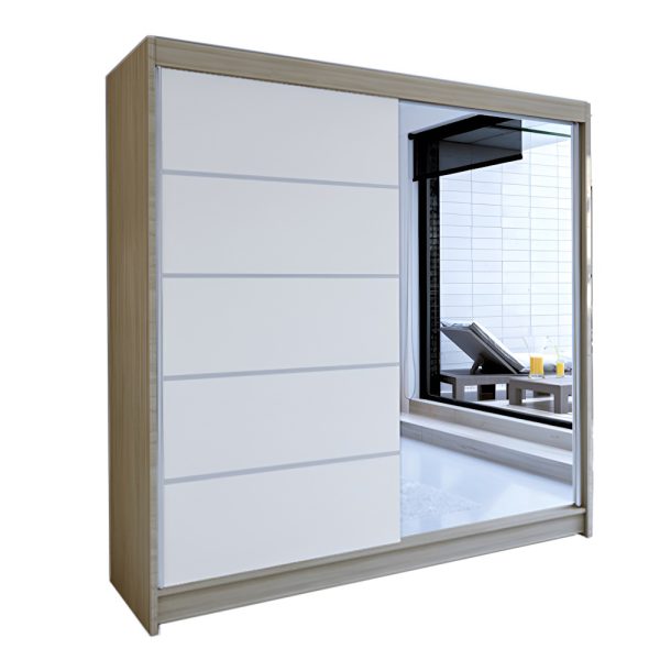 Klizni plakar ARTI 3 - sonoma/belo