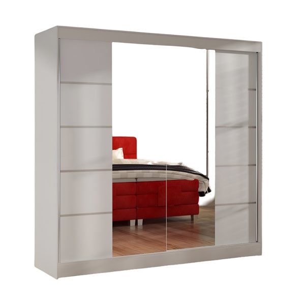 Klizni plakar ARTI 5 - belo/belo