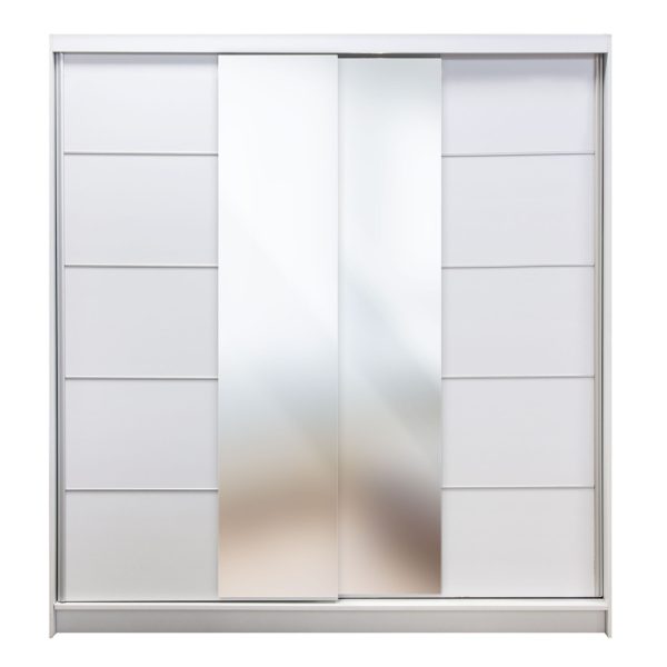 Klizni plakar BASTI - belo/belo