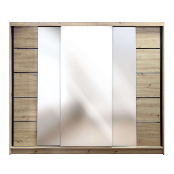 Klizni plakar DAVOS - artisan/crno