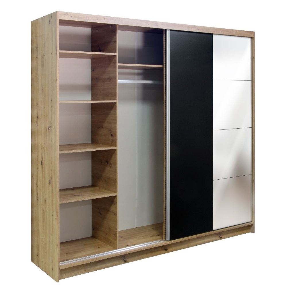 Klizni plakar LAMELLO - artisan/crno - Image 3