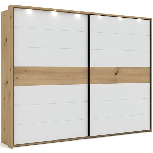 Klizni plakar OSLO 270 - artisan/belo