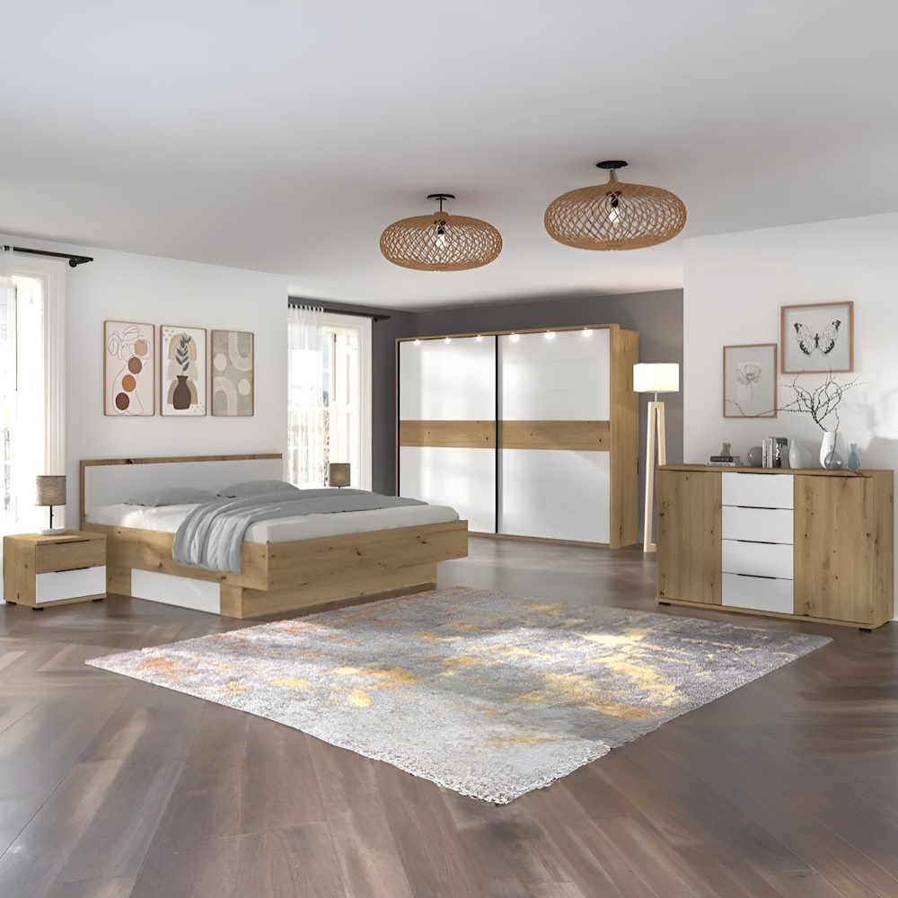 Klizni plakar OSLO 270 - artisan/belo - Image 2